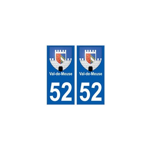 52 Val-de-Meuse blason autocollant plaque stickers ville