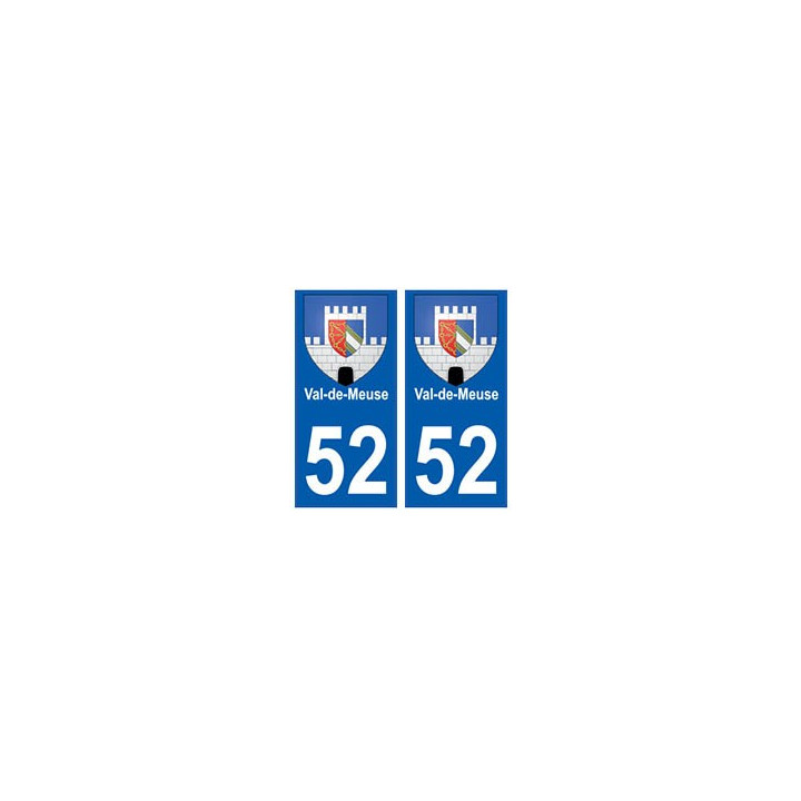 52 Val-de-Meuse blason autocollant plaque stickers ville