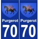 70 Purgerot blason autocollant plaque stickers ville