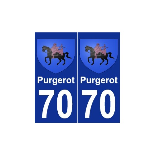 70 Purgerot escudo de armas de la etiqueta engomada de la placa de pegatinas de la ciudad