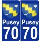70 Pusey blason autocollant plaque stickers ville
