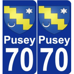 70 Pusey coat of arms sticker plate stickers city