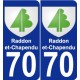 70 Raddon-et-Chapendu wappen aufkleber typenschild aufkleber stadt