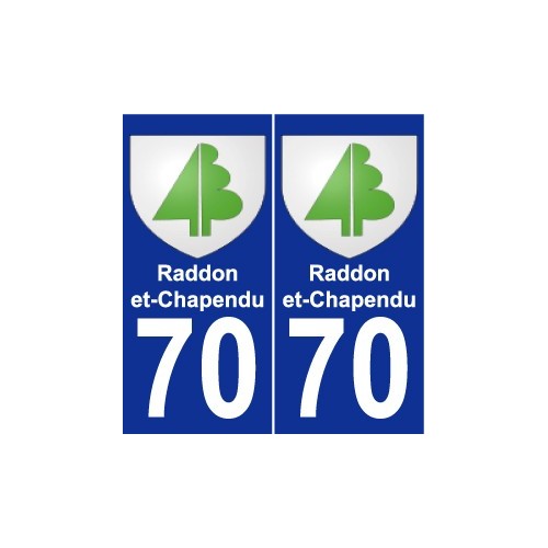 70 Raddon-et-Chapendu stemma adesivo piastra adesivi città