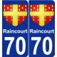 70 Raincourt wappen aufkleber typenschild aufkleber stadt