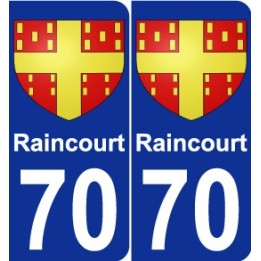 70 Raincourt blason autocollant plaque stickers ville