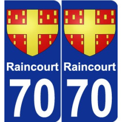 70 Raincourt wappen aufkleber typenschild aufkleber stadt
