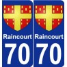 70 Raincourt wappen aufkleber typenschild aufkleber stadt