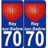 70 Ray-sur-Saône wappen aufkleber typenschild aufkleber stadt