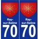 70 Ray-sur-Saône coat of arms sticker plate stickers city