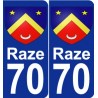 70 Raze coat of arms sticker plate stickers city