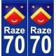 70 Raze coat of arms sticker plate stickers city