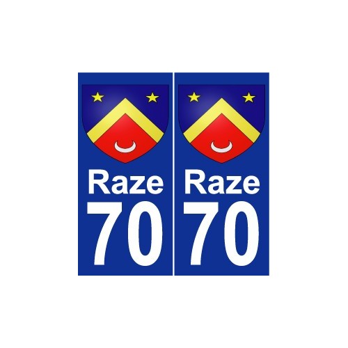 70 Raze blason autocollant plaque stickers ville