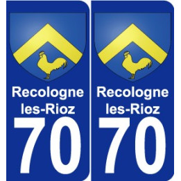 70 Recologne-les-Rioz blason autocollant plaque stickers ville