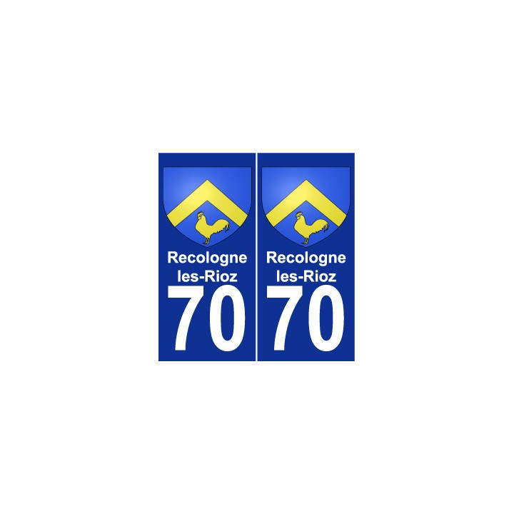 70 Recologne-les-Rioz coat of arms sticker plate stickers city