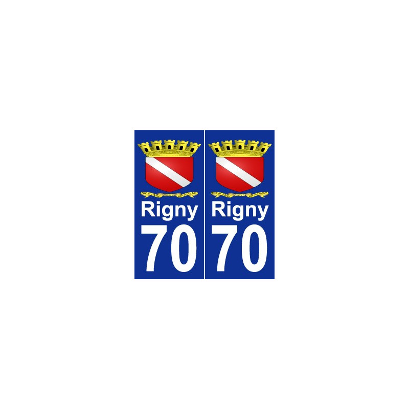 70 Rigny stemma adesivo piastra adesivi città