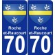70 Roche-et-Raucourt blason autocollant plaque stickers ville