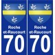 70 Roche-et-Raucourt coat of arms sticker plate stickers city