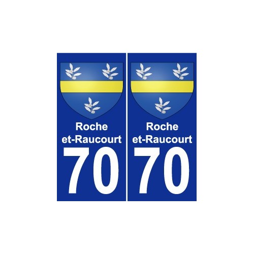 70 Roche-et-Raucourt blason autocollant plaque stickers ville