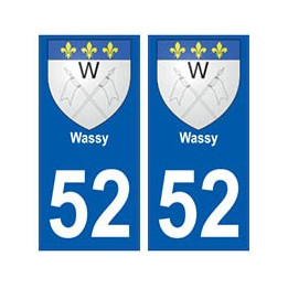 52 Wassy blason autocollant plaque stickers ville
