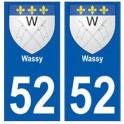 52 Wassy blason autocollant plaque stickers ville