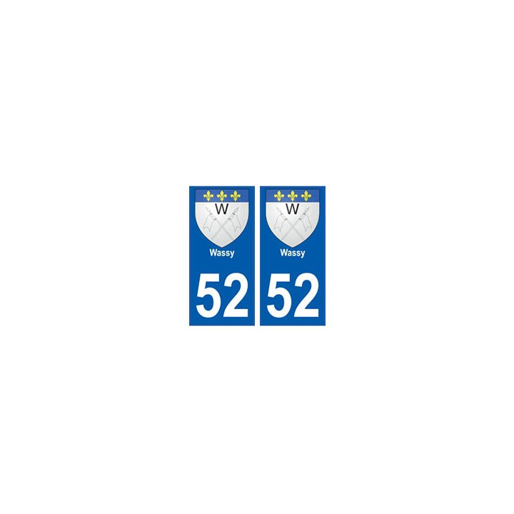 52 Wassy blason autocollant plaque stickers ville