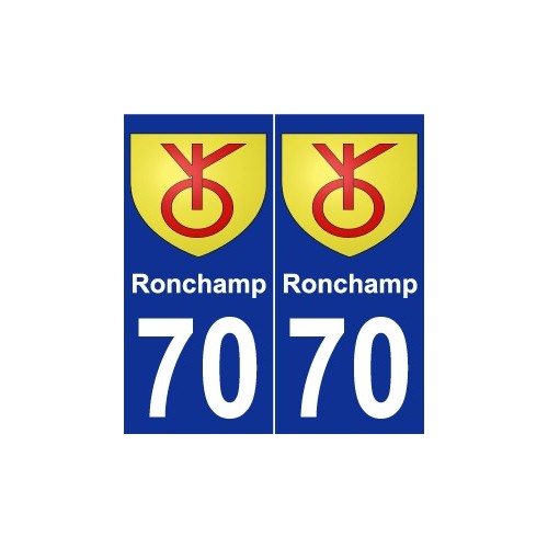 70 Ronchamp stemma adesivo piastra adesivi città