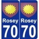 70 Rosey blason autocollant plaque stickers ville