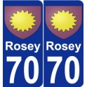 70 Rosey blason autocollant plaque stickers ville
