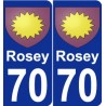 70 Rosey blason autocollant plaque stickers ville