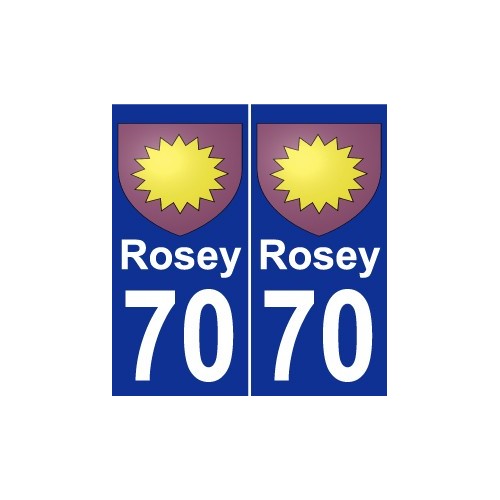 70 Rosey coat of arms sticker plate stickers city