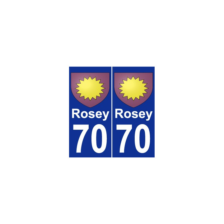 70 Rosey blason autocollant plaque stickers ville