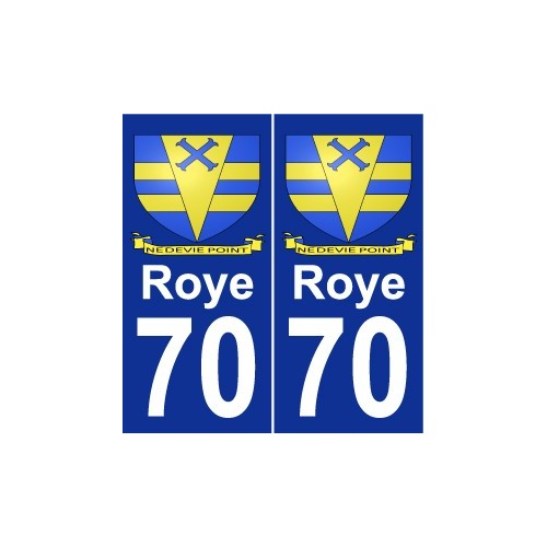 70 Roye blason autocollant plaque stickers ville