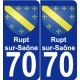 70 Rupt-sur-Saône coat of arms sticker plate stickers city