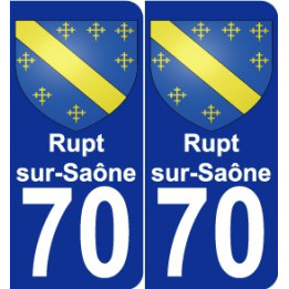 70 Rupt-sur-Saône escudo de armas de la etiqueta engomada de la placa de pegatinas de la ciudad