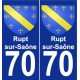 70 Rupt-sur-Saône blason autocollant plaque stickers ville
