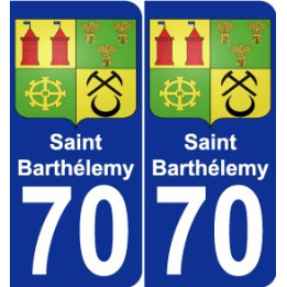 70 Saint-Barthélemy coat of arms sticker plate stickers city