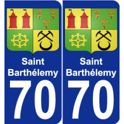 70 Saint-Barthélemy wappen aufkleber typenschild aufkleber stadt