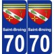 70 Saint-Broing wappen aufkleber typenschild aufkleber stadt
