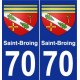 70 Saint-Broing blason autocollant plaque stickers ville