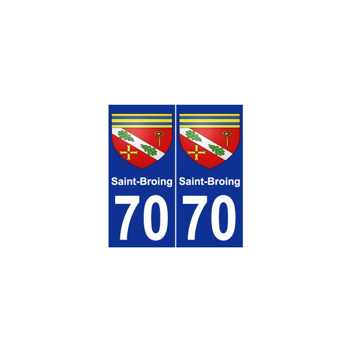 70 Saint-Broing blason autocollant plaque stickers ville