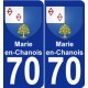 70 Sainte-Marie-en-Chanois stemma adesivo piastra adesivi città