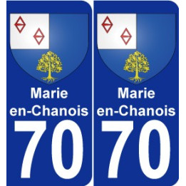 70 Sainte-Marie-en-Chanois coat of arms sticker plate stickers city