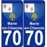 70 Sainte-Marie-en-Chanois stemma adesivo piastra adesivi città
