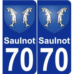 70 Saulnot coat of arms sticker plate stickers city