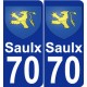 70 Saulx blason autocollant plaque stickers ville
