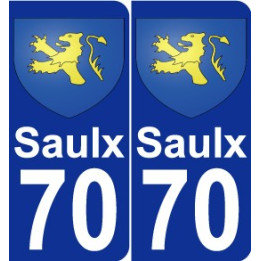 70 Saulx coat of arms sticker plate stickers city
