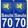 70 Saulx coat of arms sticker plate stickers city