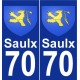 70 Saulx stemma adesivo piastra adesivi città