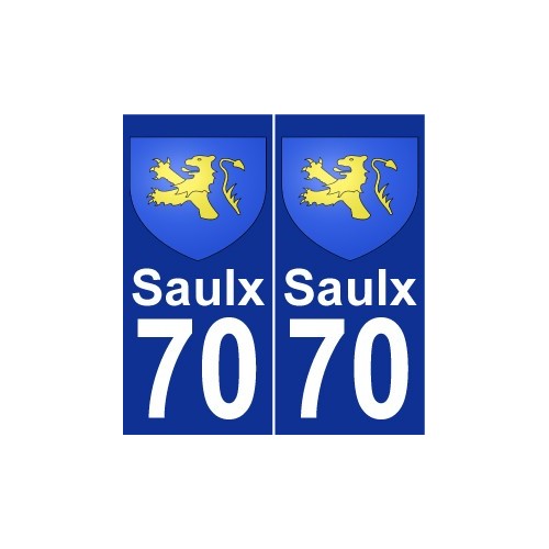 70 Saulx escudo de armas de la etiqueta engomada de la placa de pegatinas de la ciudad